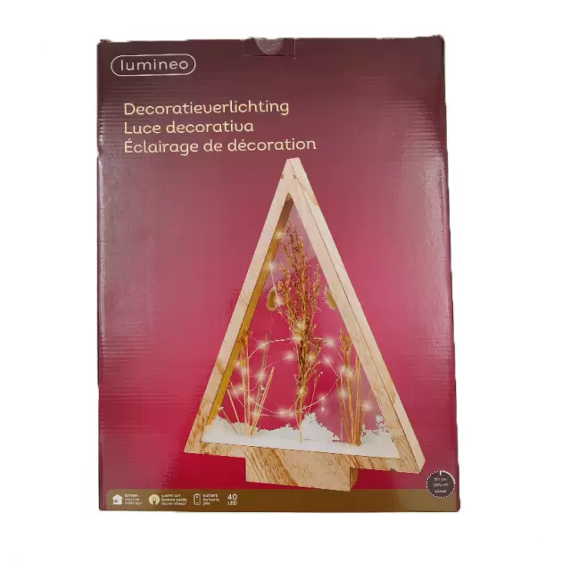 Árvore TRIANGULO 32.5*47cm C/40 Led’s MADEIRA Árvore TRIANGULO 32.5*47cm C/40 Led's MADEIRA