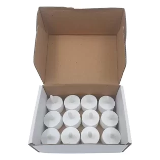 Vela LED T-LIGHTS 12uni 4cm  BRANCO