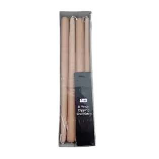 Velas DIPPING 2.2*28cm 8uni AREIA