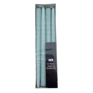 Velas DIPPING 2.2*28cm 8uni AZUL CLARO