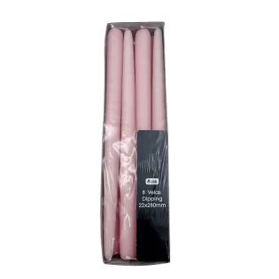 Velas DIPPING 2.2*28cm 8uni ROSA BÉBÉ