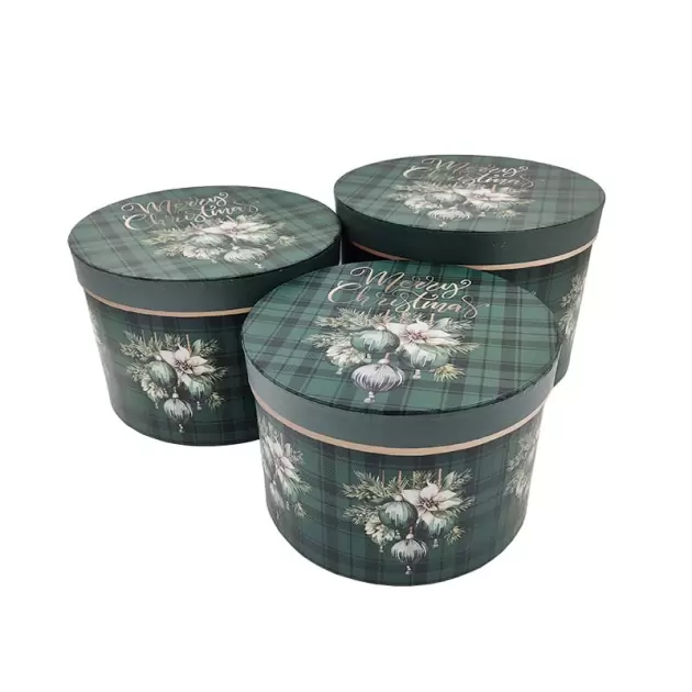 Cx MERRY CHRYSTMAS 3uni D24*17cm VERDE Cx MERRY CHRYSTMAS 3uni D24*17cm VERDE