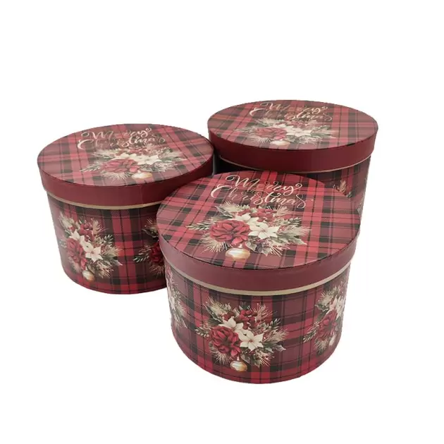 Cx MERRY CHRYSTMAS 3uni D24*17cm VERMELHO Cx MERRY CHRYSTMAS 3uni D24*17cm VERMELHO