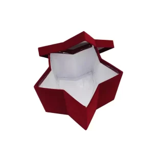 Cx NOELLE em ESTRELA 20.5/13*12cm VERMELHO