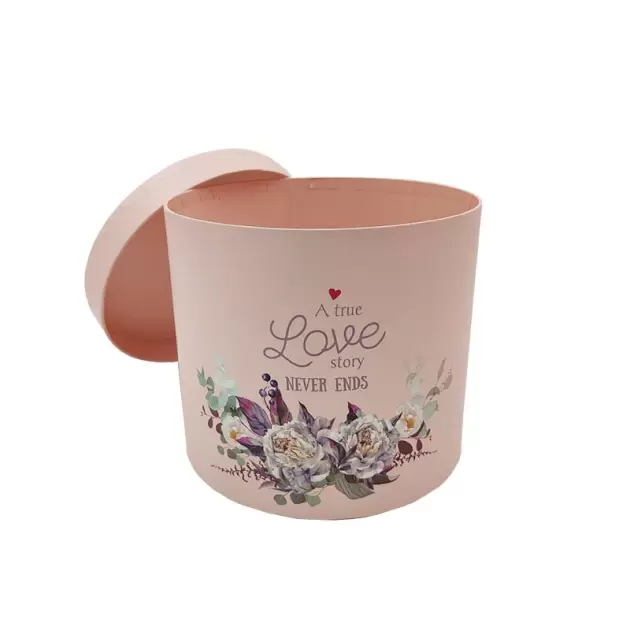 Cx TRUE LOVE 3uni D20*17cm ROSA C/Flores Cx TRUE LOVE 3uni D20*17cm ROSA C/Flores