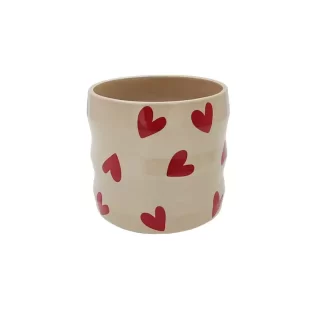Vaso D12 BUBBLY HEARTS Beje CERAMICO