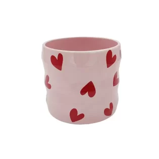 Vaso D12 BUBBLY HEARTS Rosa CERAMICO