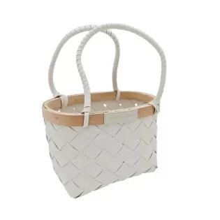 Cesta OVAL Vime C/ASAS 18*14*25cm BRANCO