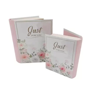 Cx. LIVRO Just For You 2uni 15*14*4cm ROSA