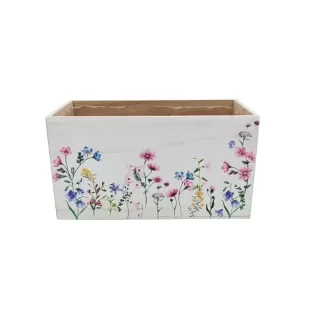 Cx RECTANGULAR C/Flores 22*10*12cm (RB-15184)