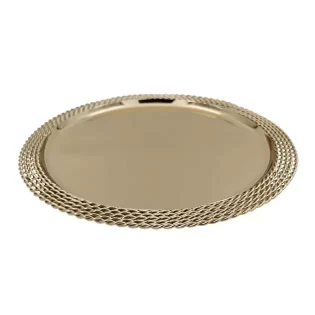 Tabuleiro REDONDO 29*1.5cm Metal DOURADO