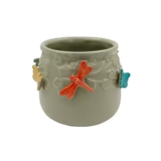 Vaso BORB0LETAS Cerâmica D13.3*11cm VERDE