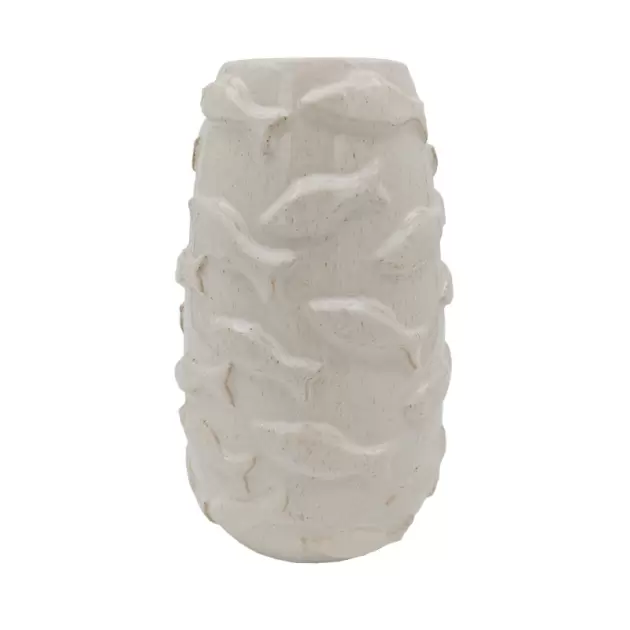 Vaso D15.5*24.5cm C/Peixes PORCELANA Vaso D15.5*24.5cm C/Peixes PORCELANA