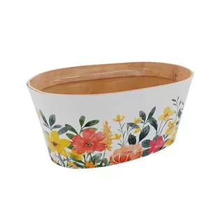 Vaso MADEIRA C/FLORES 21*13*10cm (DM-15200)