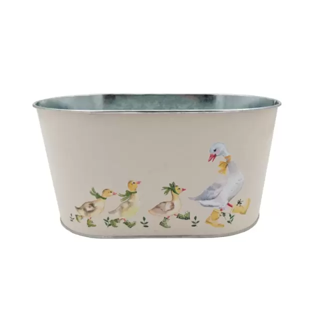 Vaso OVAL C/Patos 22.5*13.5*11cm ZINCO Vaso OVAL C/Patos 22.5*13.5*11cm ZINCO