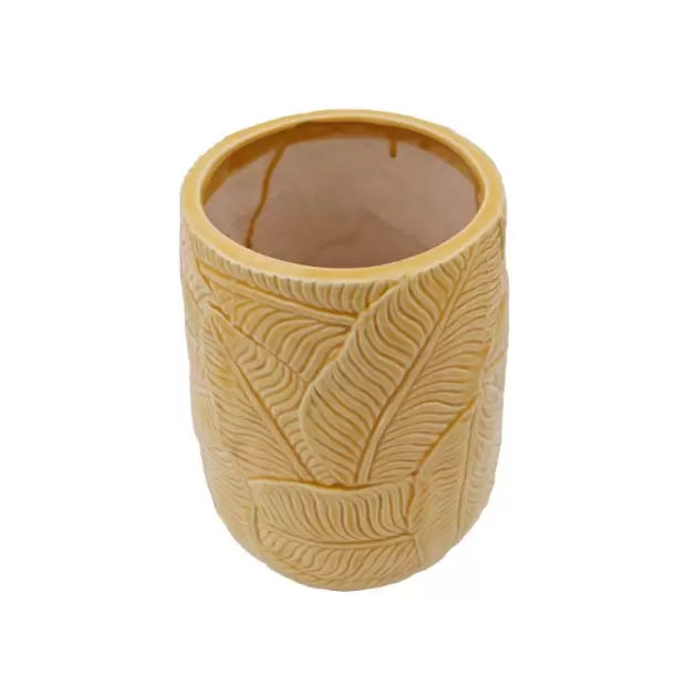 Jarra FOLHAS Amarel 20*26cm CERAMICA