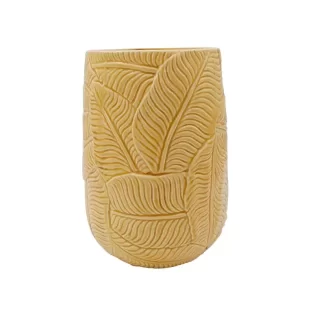 Jarra FOLHAS Amarel 20*26cm CERAMICA