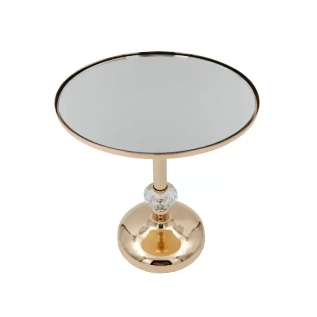 Suporte REDONDO 20*20*22cm Metal 1PRATELEIRA Ouro