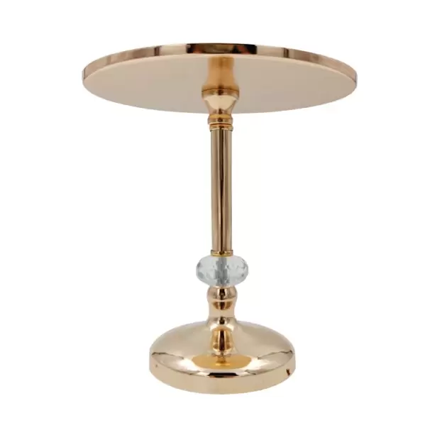 Suporte REDONDO 20*20*22cm Metal 1PRATELEIRA Ouro