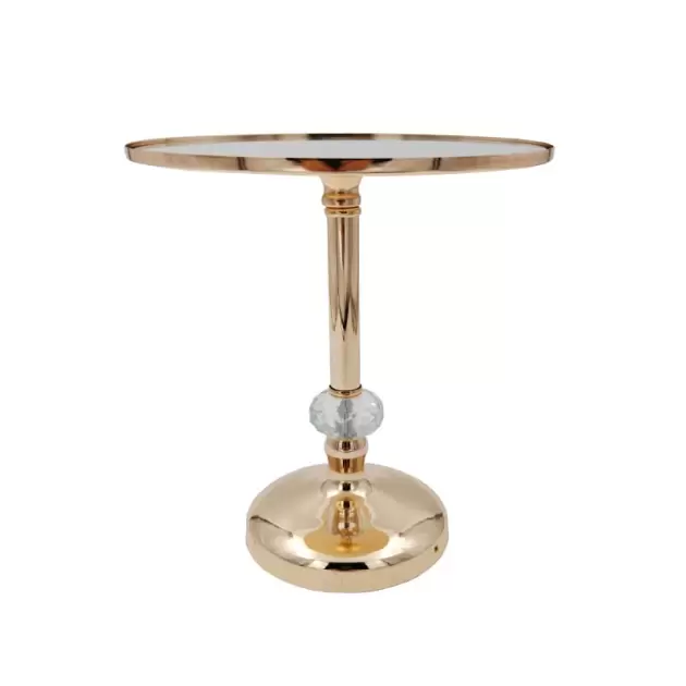 Suporte REDONDO 20*20*22cm Metal 1PRATELEIRA Ouro