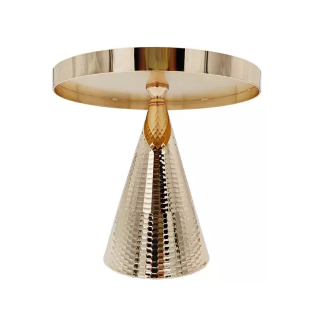Suporte REDONDO 25*25*23cm Metal 1PRATELEIRA Ouro