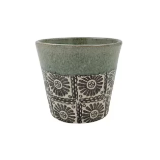 VASO Mix6 C/Flores 14*12.8cm TERRACOTA