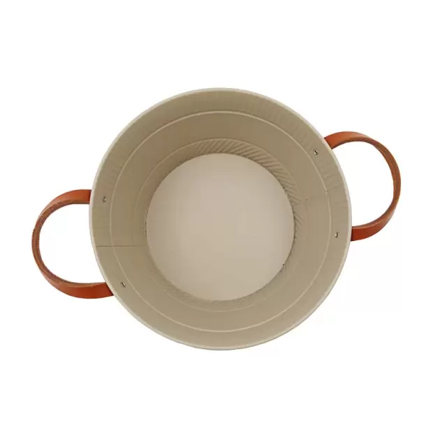 Vaso ZINCO C/2 Asas Mix2 D20*10cm GREY/BROWN