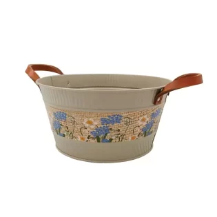 Vaso ZINCO C/2 Asas Mix2 D20*10cm GREY/BROWN