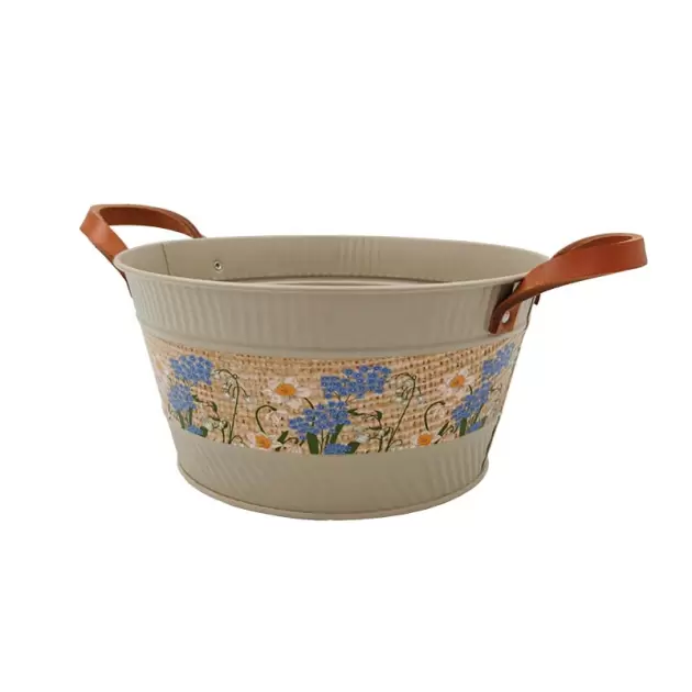 Vaso ZINCO C/2 Asas Mix2 D20*10cm GREY/BROWN